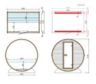 SAUNA EXTÉRIEUR SAUNA TONNEAU 137 INFRAROUGE MINI XL